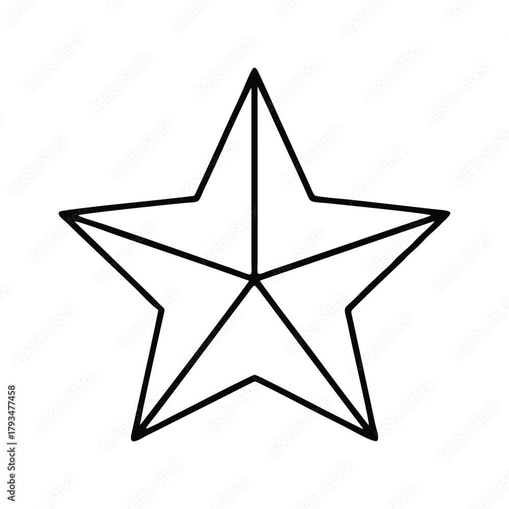 Obraz premium vector silver star on white background
