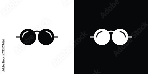 Eye glasses icon solid style collection. flat style symbols