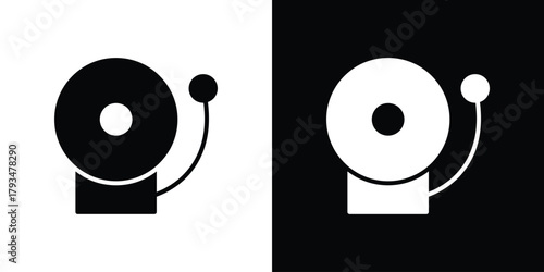 Fire alarm icon solid style collection. flat style symbols
