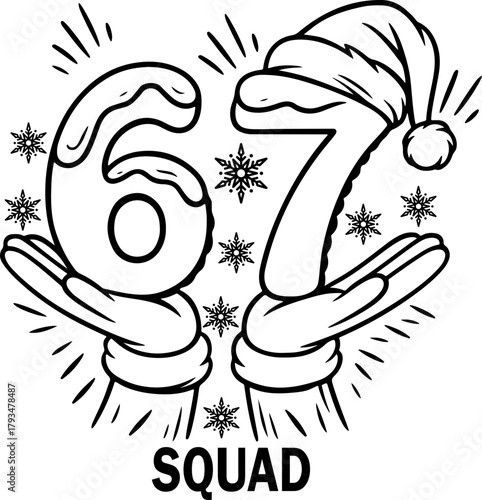 Santa Says Six Seven SVG, Santa Says Six Seven Meme Christmas SVG, 6 7 Christmas, 67 Meme, 67 Christmas Svg, Six Seven Christmas, 67 Svg, Merry Grinchmas SVG, Merry Christmas Svg, Christmas Season svg