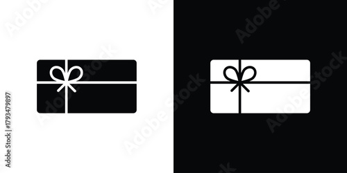 Gift voucher icon solid style collection. flat style symbols