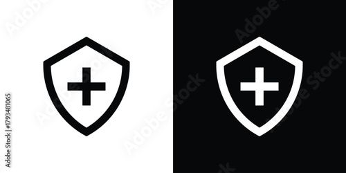 Health insurance icon solid style collection. flat style symbols