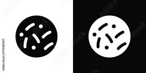 Microorganism icon solid style collection. flat style symbols