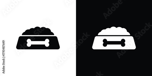 Pet food icon solid style collection. flat style symbols