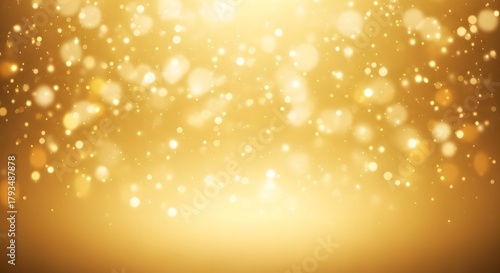 Golden Bokeh Lights Sparkle - Abstract Festive Background