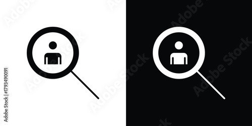 Recruitment icon solid style collection. flat style symbols
