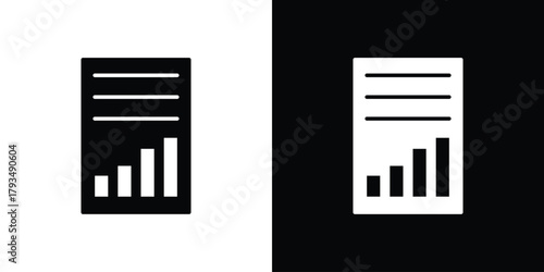 Report icon solid style collection. flat style symbols