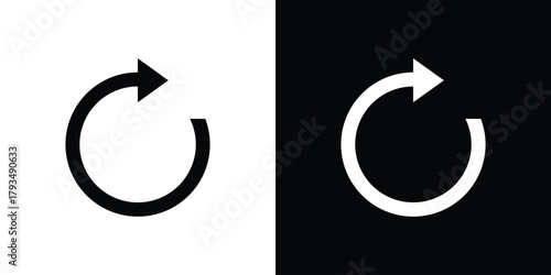 Refresh icon solid style collection. flat style symbols