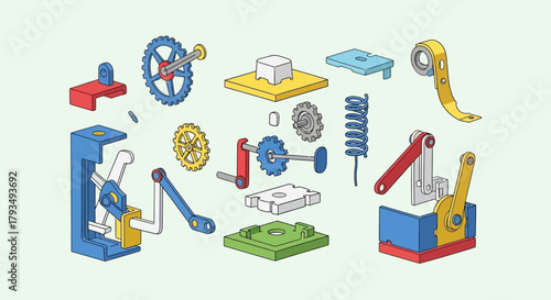 Collection of Mechanical Parts and Components for Engineering Projects.