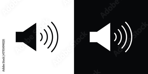 Speaker icon solid style collection. flat style symbols