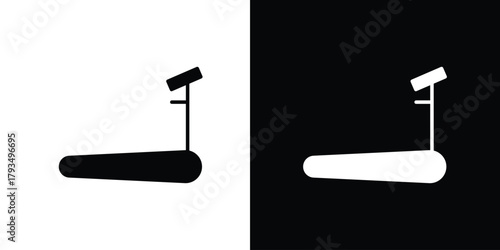 Treadmill icon solid style collection. flat style symbols