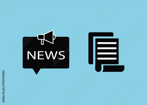 news feed social media vector icon