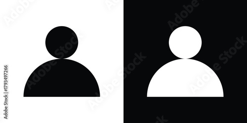 User icon solid style collection. flat style symbols