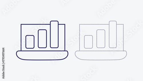Statistics icon. Simple element from digital disruption collection. Line Statistics icon