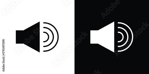 Volume icon solid style collection. flat style symbols