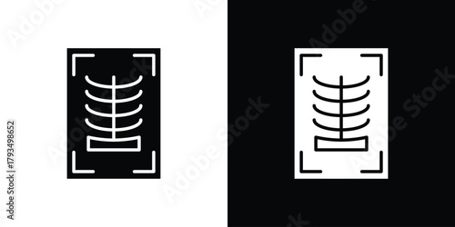 X ray icon solid style collection. flat style symbols