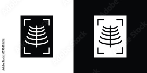 X-ray scan icon solid style collection. flat style symbols