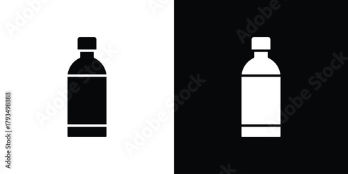 Water bottle icon solid style collection. flat style symbols