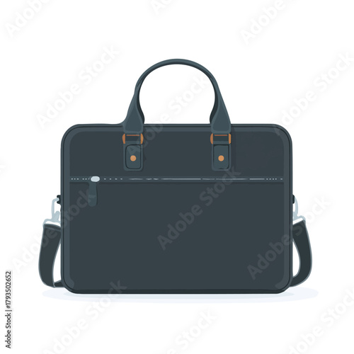 Flat 2D vector illustration of Laptop Bag in a simple and modern style, on a white background.