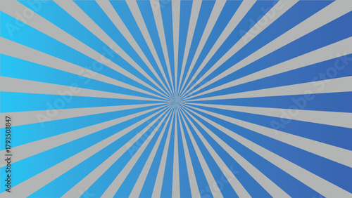 Abstract Abstract vibrant, comic-style or pop art light blue background with sun turquoise ray. comic-style or pop art background with sun turquoise ray.