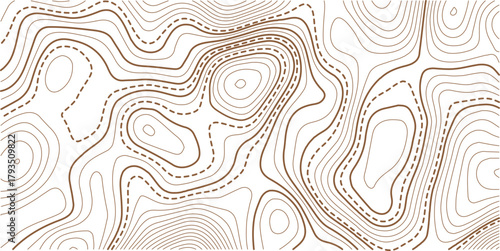 Topographic gold luxury map background. Geographic abstract patternModern design with White background with topographic wavy pattern design.