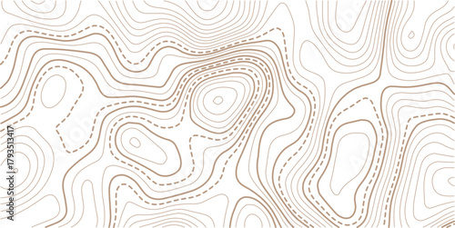 Golden line art background vector. Mountain topographic terrain map background with gold lines texture.Geographic mountain relief diagram line wave carve pattern.