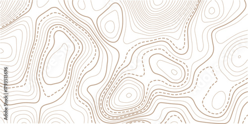 Golden line art background vector. Mountain topographic terrain map background with gold lines texture.Geographic mountain relief diagram line wave carve pattern.