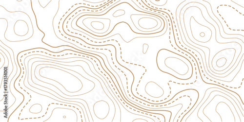Abstract Topographic Pattern contour line map. Luxury gold abstract line art on transparent background image. .The concept of a conditional geography scheme and the terrain path. Design materials. 