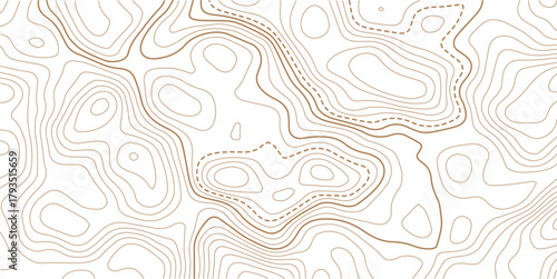 Golden line art background vector. Mountain topographic terrain map background with gold lines texture.Geographic mountain relief diagram line wave carve pattern.