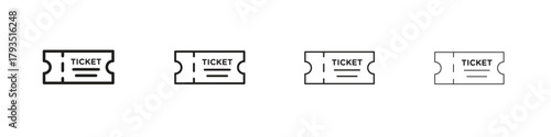 Airline ticket icon logotype graphic design web element isolated on white