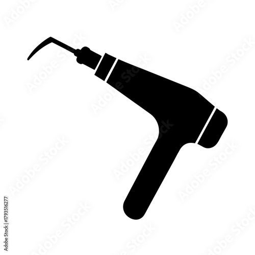 Dental Drill Silhouette Vector Illustration