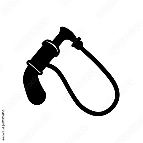 Silhouette of Medical Enema Bulb Vector Illustration