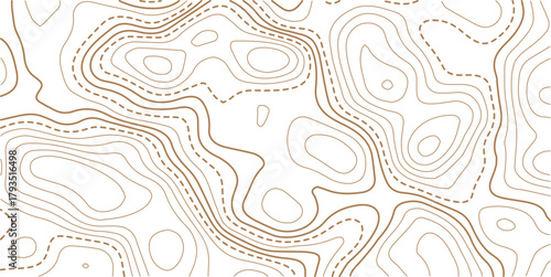 Abstract topo contour map on white background, Topographic map Topographic contour lines map seamless pattern.Topography background. Vector banner. Topo,
