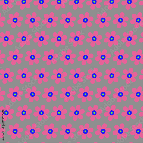 Abstract background - seamless pattern flowers for wrapping, packaging or textile printing. The main color can be changed or removed as desired. Vector illustration