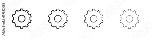 Cogwheel icon logotype graphic design web element isolated on white