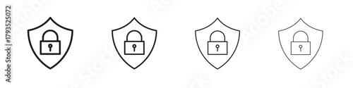 Encryption icon logotype graphic design web element isolated on white