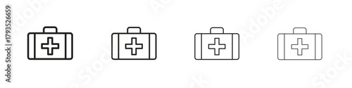 First aid kit icon logotype graphic design web element isolated on white