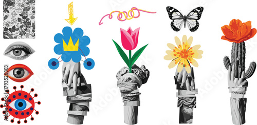 Imaginative Illustration Collage Embodying the Essence of Reading Culture, with Diverse Elements of Books, Knowledge, and Beloved Pets