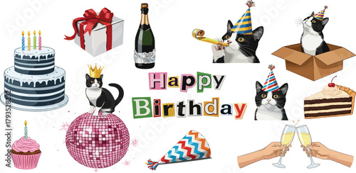 Valentine's Day and Love Symbols Collection Hearts, Kisses, Gifts, and Romantic Gestures