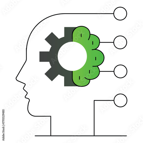 Artificial Intelligence Machine Learning Technology Vector Icon