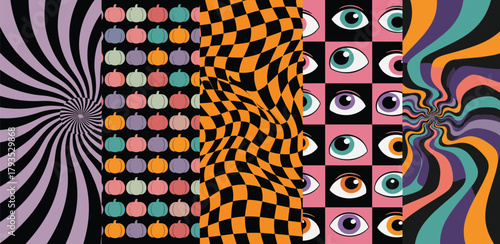Trippy, Psychedelic, and Groovy Patterns A Montage of Optical Illusions and Abstract Designs