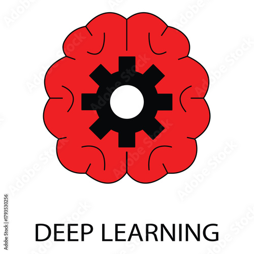 Deep Learning Technology Vector Icon Illustration Design