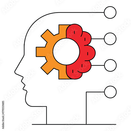 Deep Learning Machine Learning Vector Icon Illustration