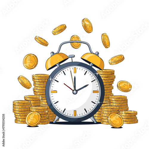 Time is Money - A Visual Representation of Financial Growth and Investment.