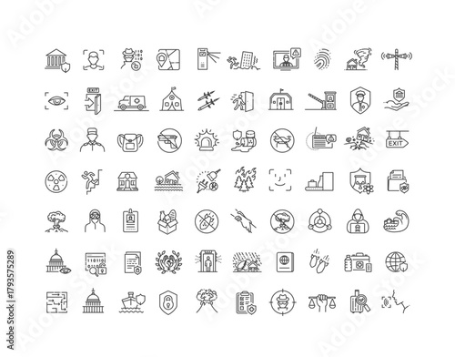 Disaster Response and Civil Protection Icons