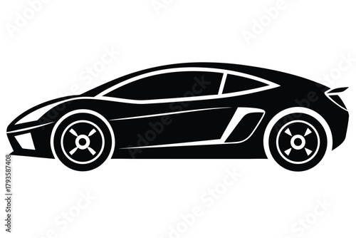 sports car vector icon silhouette