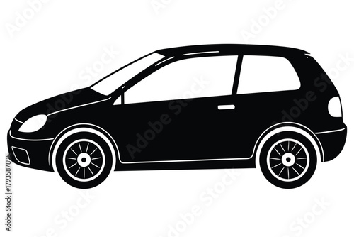 hatchback vector icon silhouette