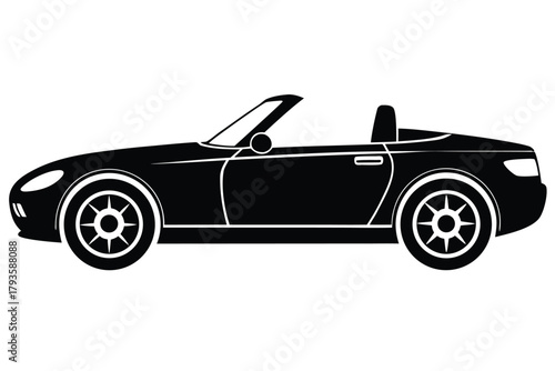 convertible vector icon silhouette