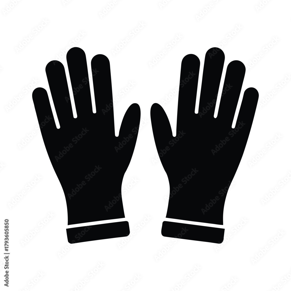 Obraz premium Protective Gloves Icon Safety Equipment Handwear Essential Gear