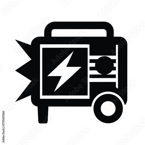Electric Power Generator Vector Illustration